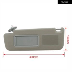 車用サンバイザー トヨタ ランドクルーザー J12 2002-2009 プラド LC120 2003-2009 運転席側 助手席側 LEDランプ付き 74310-6A020 - Beige　Left　Driver