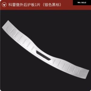 ルノー コレオス 2017-2020 ステンレス リア バンパー プロテクター 車ドアカバー トリム ドアシルプレート内側と外側 - E
