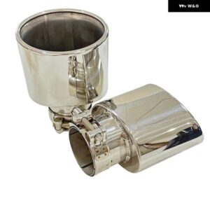 1個マフラー ステンレス 鋼銀テール パイプ カスタム 輸出 楕円形厚さ80MM幅120MMマフラー - 51mm-120mm