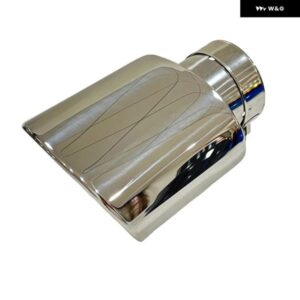 1個マフラー ステンレス 鋼銀テール パイプ カスタム 輸出 楕円形厚さ80MM幅120MMマフラー - 60mm-120mm