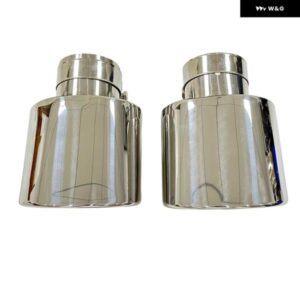 1個マフラー ステンレス 鋼銀テール パイプ カスタム 輸出 楕円形厚さ80MM幅120MMマフラー - 63mm-120mm