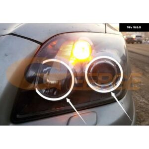 トヨタ アベンシス T25 2003 - 08 超高輝度 COB LED エンジェルアイキット ハローリング デイライト - Facelift