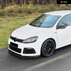 車用フロント バンパー スポイラー リップアンダースプリッターブレード フォルクスワーゲン VW ゴルフ 6 MK6 R 2010-2013 - Carbon　look