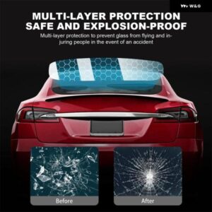 ソーラーUVプライバシー プロテクター TESLA MODEL S MODELS 2020 2021 サマーティント プレカットフィルム カー フロントリア - 80Percent　VLT　Front