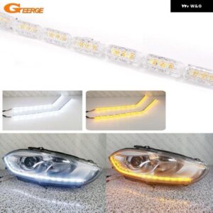 ジェム スタイル ホワイト/ アンバー スイッチバック LED ストリップライト ヘッドライト レトロW/シーケンシャルフロー ウィンカー機能
