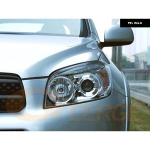 トヨタ RAV4 III 2005 2006 2007 2008 超高輝度 A/W スイッチバック デイライト ウィンカー LED エンジェルアイキット ハローリング - White　Amber
