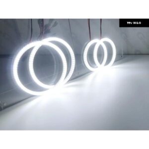 フォルクスワーゲン VW ジェッタ シティ クラシコ ボーラ 超高輝度 A/W スイッチバック デイライト ウィンカー SMD LED エンジェルアイキット ハローリング - White　and　Amber