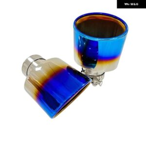 1個車マフラー ステンレス 鋼ブルーテール パイプ カスタム 輸出 楕円形厚さ80MM幅120MMマフラー - 51mm-120mm