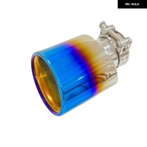 1個車マフラー ステンレス 鋼ブルーテール パイプ カスタム 輸出 楕円形厚さ80MM幅120MMマフラー - 67mm-120mm
