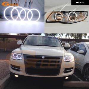 フォルクスワーゲン VW トゥアレグ 7L 2003 - 10 デイライト 超高輝度 COB LED エンジェルアイ ハローリング - 07-10　xenon　HD