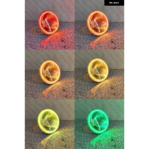 ジープ ラングラー JK 2007 - 14 - 2017 BLUETOOTH アプリ マルチカラー RGB LED エンジェルアイキット ハローリング - 4　Rings　Kit