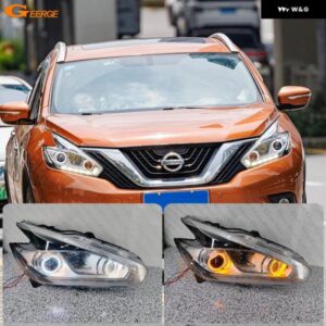 日産 ムラーノ Z52 2015 - 18 超高輝度 A/W スイッチバック デイライト DRL ウィンカー LED エンジェルアイキット ハローリング - White　Only