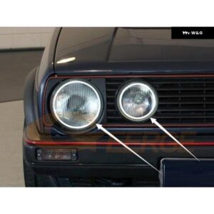 フォルクスワーゲン VW ゴルフ MK1 MK2 GTI ヘッドライト BLUETOOTH アプリ マルチカラー RGB LED エンジェルアイキット ハローリング カーアクセサリー - Twin　headlight