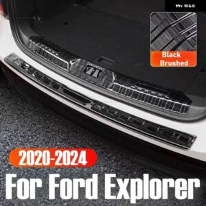 フォード エクスプローラー 2020- 2023 2024 ガード シル スカッフプレート ステンレス バック リア トランク シル スカッフプレート ペダルカバー - C　1pcs