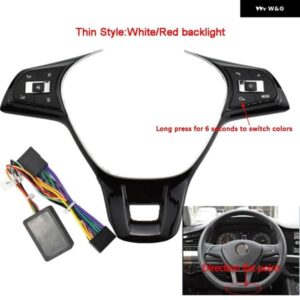 車 ステアリングホイール リモートワイヤレス コントロール ボタン VWジェッタ ゴルフ ポロ パサート 多機能 コントローラ ースイッチハブ 汎用 - Style　A　Thin