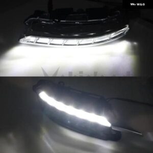 フォグランプ グリル メルセデス ベンツ S クラス W221 2009-2012 オートフロント LED バンパー DRL デイタイム ランニングライト 2218201756 2218201856 - Left　2218201756