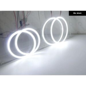 フィアット パリオ アルベア シエナ ストラーダ デイライト 超高輝度 SMD LED エンジェルアイキット ハローリング - This　Headlight