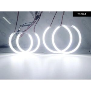 フォード モンデオ MK3 2000 - 2007 超高輝度 A/W スイッチバック デイライト ウィンカー SMD LED エンジェルアイキット ハローリング - White　Amber