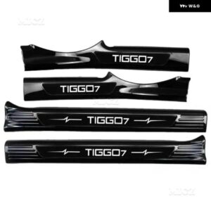 カーアクセサリーCHERY TIGGO 7 2020-2021 ステンレス スレッショルドガード トランク スレッショルドガードプレート 傷防止 - A　8PCS