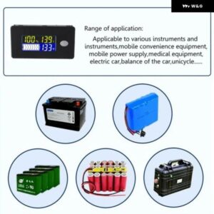 容量温度計 防塵 インジケーター LCDメーター温度電圧計 防水 12V 48Vバッテリー - 24V