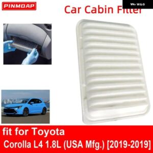 トヨタ カローラ L4 1.8L 米国製 2019-2019 エンジン キャビンエア フィルター カーボン CA10190 17801-0D060