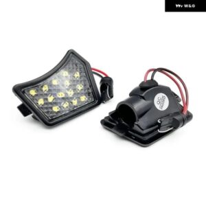 ボルボ V40 V50 V60 V70 C30 C70 S40 S60 S80 V70 XC70 XC90 ジャガー XJ XF XK XE ホワイト LED アンダーサイドミラー パドルライト 2個 - 2Pcs　White　Light