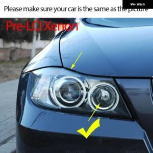 20W LEDリングエンジェルアイ 電球 BMW E90 E91 3シリーズ 320 325I 328I 335I 2004-2008 - 1　Pair