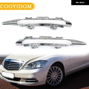 車用フロント バンパー デイタイム ランニングランプ フォグランプ クローム トリム モールディング メルセデス ベンツ W221 S350 S400 S450 S550 S600