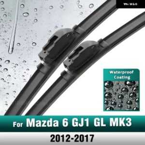 シリコンゴム製フロント ワイパー ブレードセット マツダ 6 GJ1 GL MK3 2012 - 2017 フロントガラス ウインドウブラシ 24インチ+18インチ