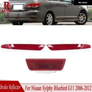 車用リア バンパー リフレクター ブレーキライト フォグランプ ストップライト 日産 シルフィ ブルーバード G11 2006-2010 2011 2012 26580-EW80A - Outside-Right