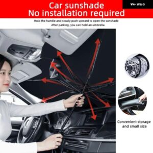 車用サンシェード 傘 車用 フロントガラス サンシェード 傘型サンシェード 車窓UVカット - TU-L