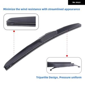 ワイパー ブレード 汎用 汎用 J Uフック 14インチ 16インチ 17インチ 18インチ 19インチ 20インチ 21インチ 22インチ 24インチ 26インチ フロントガラス 風 - Right　Hand　Drive, 14　inch　(350mm)