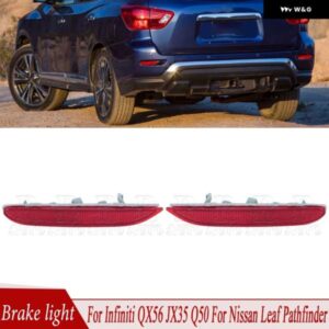 リア バンパー リフレクター ブレーキランプ バルブ 無 インフィニティ Q50 QX56 JX35QX60 QX80QX30 日産 リーフ パスファインダー ローグ - Only　1　Left