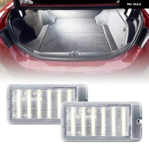2個 ホワイト LED トランク ラゲッジライト 日産 リーフ ジューク ノート パルサー キャシュカイ キックス ヴァーサ ノート 交換用 OEM 26490-JD000