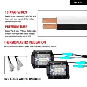汎用 カーLED フォグランプ オン/オフスイッチ配線 ハーネス 300Wリレー12V 40A LED ライトバー 配線 ハーネス キット スイッチ - 1　Lead　for　2　Lamp