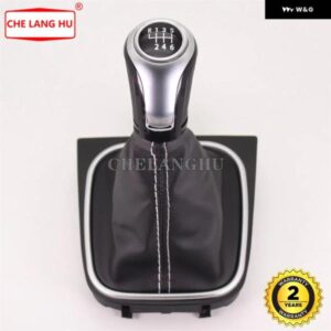 フォルクスワーゲン VW ゴルフ 6 A6 MK6 GTI GTD R32 2009 - 13 カー スタイリング 6速 ギア シフト ノブ PUレザー ブーツ