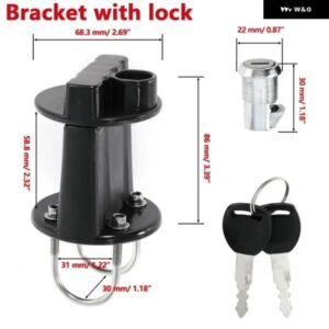 ブラケット ロッククランプキー付きオイルタンクコンテナ3L 5L燃料タンク - bracket　without　lock