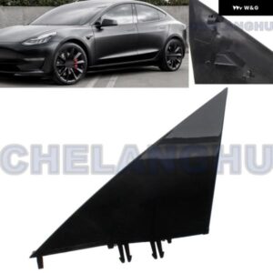 テスラ モデル3 2017 - 23 左側リアミラー ブラック塗装 トライアングル トリム パネル カーアクセサリー