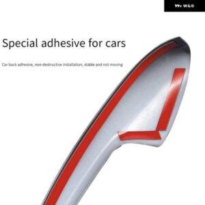 1セット 外装 ドアハンドル トリム カバー メルセデス ベンツ C/E/GLC/GLB/A/B/GLE/GLS/CLA/GLA クラス ドアプル ステッカー LHD - Bright　Black
