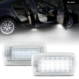 トヨタ 4RUNNER AURION AVALON ALPHARD CROWN CAMRY COROLLA CANARADO ESTIMA ホワイト LED ドア下カーテシーライト 2個