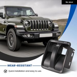 センターダッシュスイッチ ベゼル ガラスリフタースイッチカバー 1RP74DX9AC JEEP WRANGLER 2011-2017パワーウィンドウスイッチ ベゼル - Black
