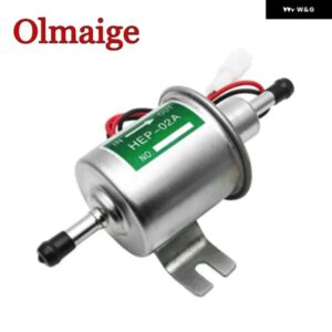 汎用 ディーゼル ガソリン ガソリン 12V電動燃料 ポンプ HEP-02A 8MM パイプ 低圧燃料爆弾 キャブレター オートバイ ATV - red