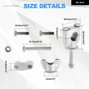 22MM 7/8インチ オートバイ ハンドルバー ライザー マウント クランプ ハンドルバー バー マウント ライザー アダプター オートバイ ダート バイク ATV - 2Pcs