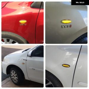 トヨタ ヤリス RAV4 オーリス カローラ LED サイドマーカーランプ フェンダー ウィンカーライト 2個 - Smoked　Normal　Amber