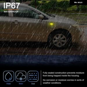 トヨタ ヤリス RAV4 オーリス カローラ LED サイドマーカーランプ フェンダー ウィンカーライト 2個 - Clear　Dynamic　Amber