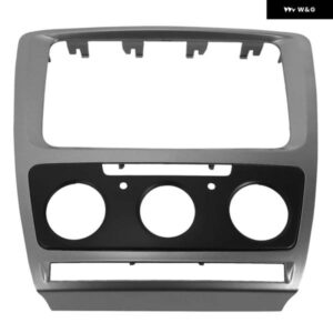 2DIN カー フェイシア シュコダ オクタビア オーディオ フェイシア ステレオ ラジオ DVD CD パネル ダッシュ マウント トリム キット フレーム ステレオ - Silver