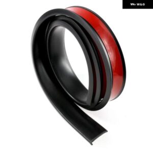 1.5M 汎用 カーフェンダーフレア ゴムホイールアイブロウ ステッカー 防止 トリム シールストリップ アーチ マッドガード - Black　38mm