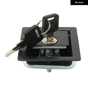 2個 RV 車用パドルエントリードアロック ラッチハンドルノブ キャンピングカートレーラー用プルタイプ パネル ドアロック - Black