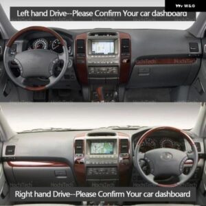 レクサス GX470 J120 2003 - 09 自動車 ダッシュボード カバー ダッシュマットボード パッド カーペットダッシュマット UVカットマット - Left　Hand　Red　Edge