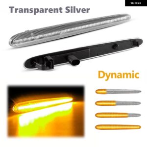 アルファロメオ 2個 ダイナミック LED サイドマーカー ウィンカーウインカー ライト ジュリエッタ 940 10-21 ジュリエット スプリント ベロ - Dynamic Silver